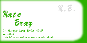 mate braz business card